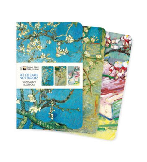 Dreier Set Mini Notizbücher Vincent Van Gogh Blüten Weltbildde