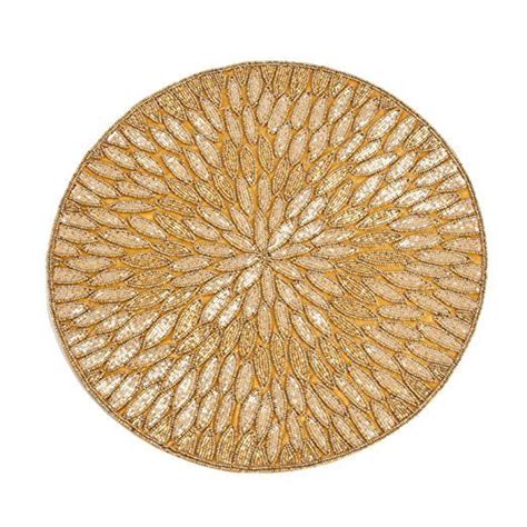 Take your dinner soiree to the next level with modern placemats. Amazon.com: Teal Beaded Design Placemat 15" Round , (4 ...