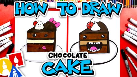 How To Draw Funny Chocolate Cake Art For Kids Hub