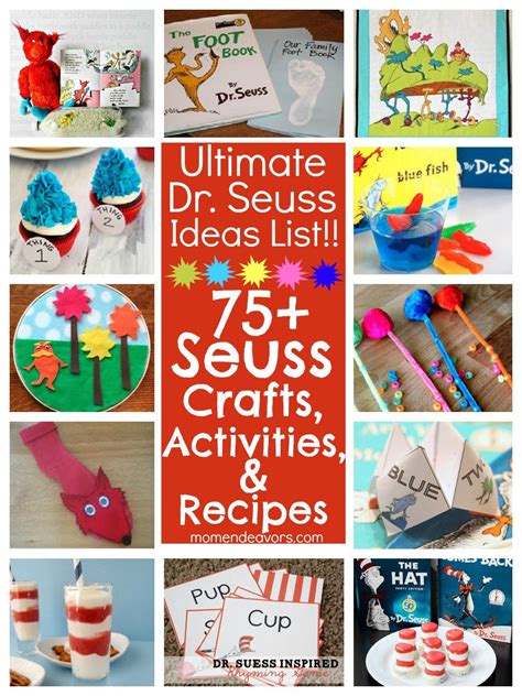 75 Dr Seuss Crafts Activities And Fun Foods Mom Endeavors