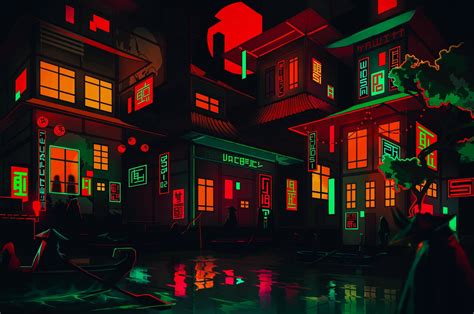 Neon Pixel Art Wallpaper