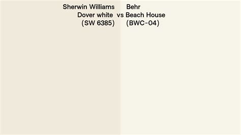 Sherwin Williams Dover White Sw 6385 Vs Behr Beach House Bwc 04