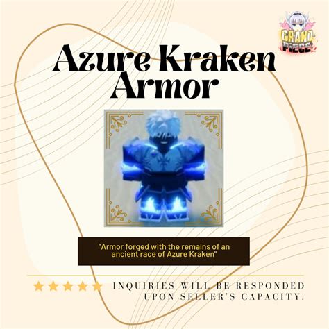 Réduit Azure Kraken Armor Azure Kk Armor Gpo Grand Piece Etsy France