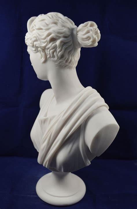 Art Mis Sculpture Diana Buste Gr Ce Antique D Esse De La Etsy France