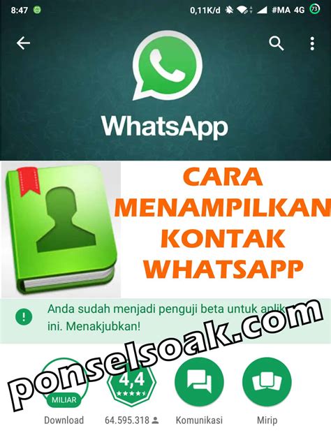 Cara Menampilkan Kontak Whatsapp Yang Disembunyikan Xiamo