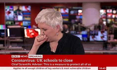I Do Not Have A Fever Moment Bbc News Host Doing Coronavirus Q A Coughs Into Her Hand Daily