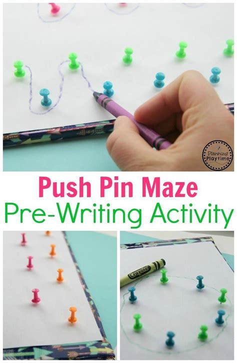 Push Pin Pre Writing Activity For Kids Pre Writing