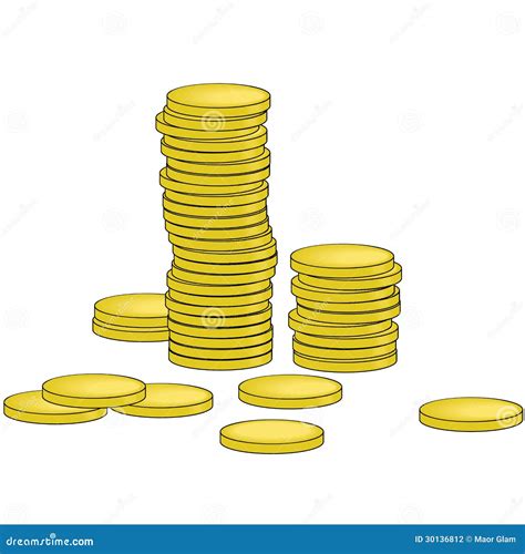 Illustration Of Gold Coins Stock Illustration Illustration Of Banking