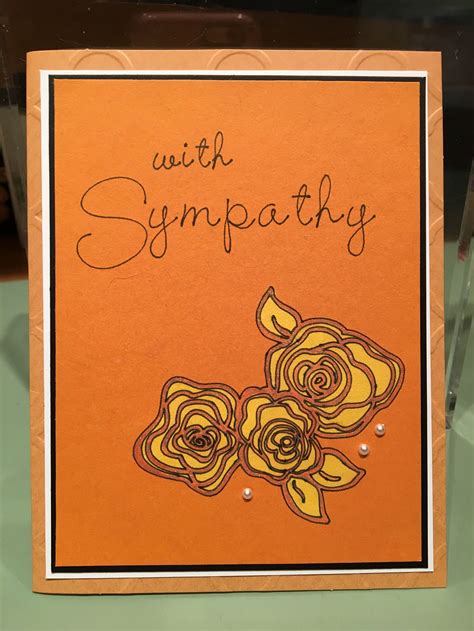 Bleached Flower Sympathy Card Sympathy Cards Sympathy Cards