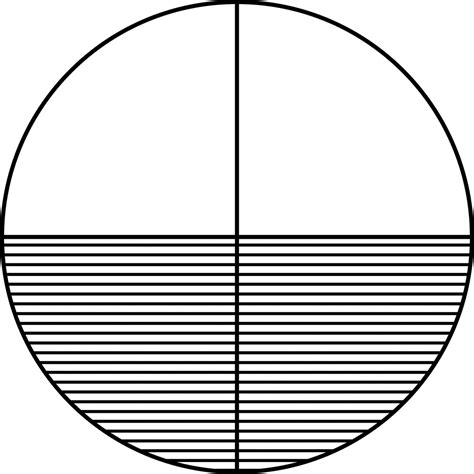 Fraction Pie Divided Into Quarters Clipart Etc