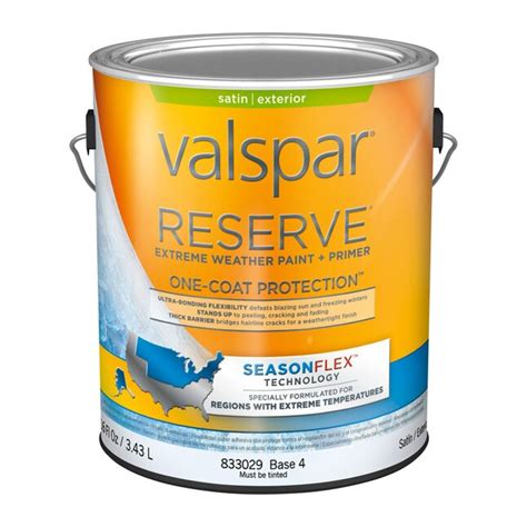 Valspar Reserve Season Flex Satin Tintable Latex Exterior Paint