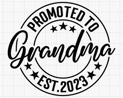 Promoted To Grandma Svg Digital Download Grandma Est 2023 Svg