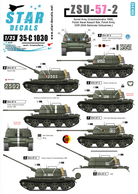 135 Zsu 57 2自走対空砲 デカールセット ソ連、ポーランド、東ドイツ 35 C1030 1221円 Hobby