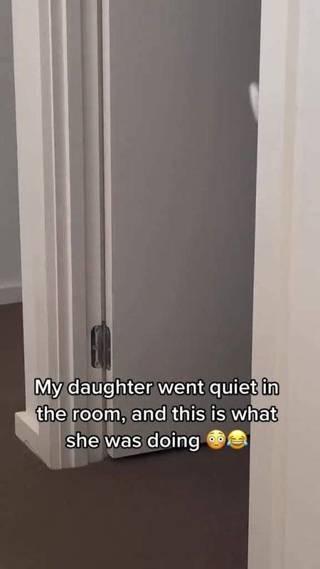 Mom Catches Her Young Daughter Playing With A Pad