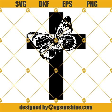 Christian Butterfly Cross Svg Butterfly Svg Cross Svg Cross Png