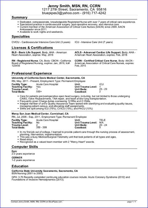 16 Nursing Resumes Templates Free Samples Examples And Format Resume