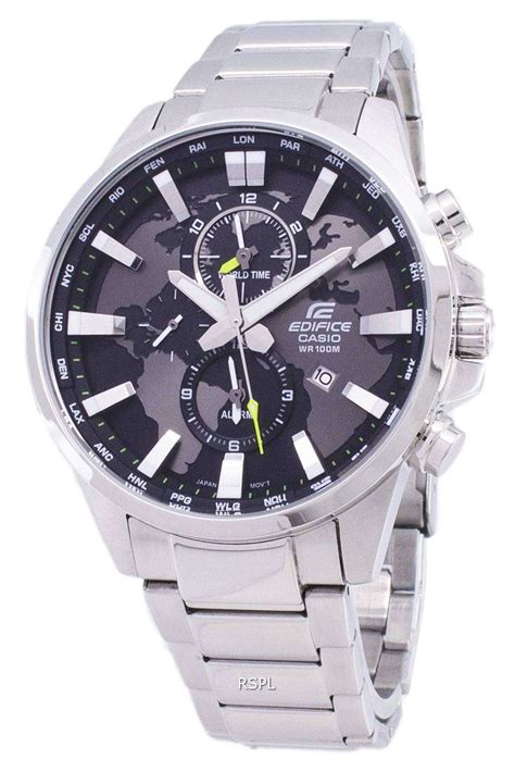 casio edifice efr 303d 1av mundo mapa cuarzo de reloj men citywatches es