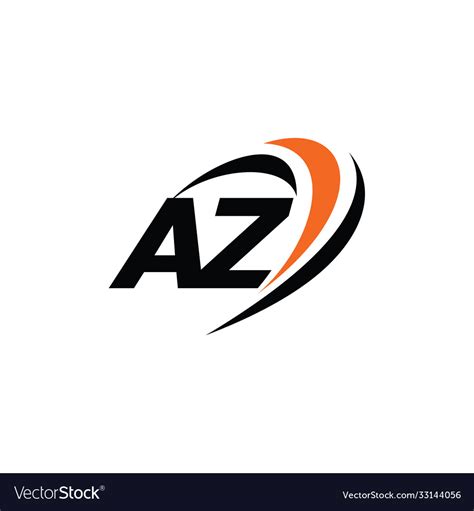 Az Monogram Logo Royalty Free Vector Image Vectorstock