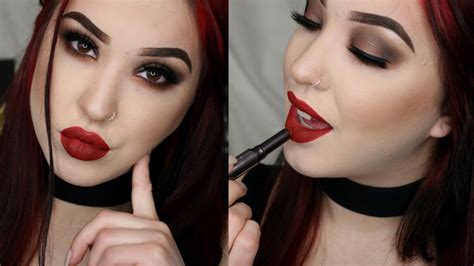 Sultry Smokey Eyes And Bold Red Lips Tutorial Youtube