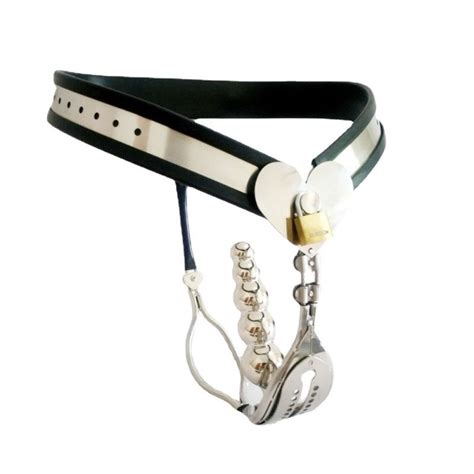 Steel Female Chastity Belt With Vaginal Plug Free Shipping Sq16507 Smbsm