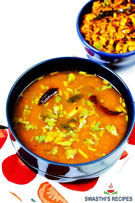 Tomato Rasam Andhra Style Tomato Charu Swasthis Recipes
