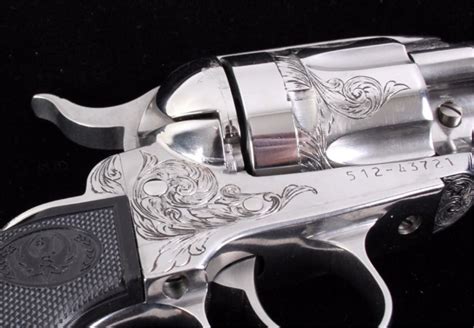Ruger New Vaquero 45 Colt Engraved Revolver Nib
