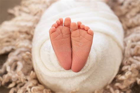 Foot Of The Newborn Baby Peeling Skin Fingers Maternal Care Love