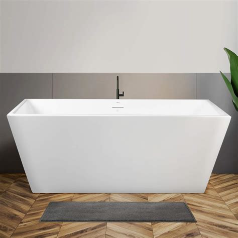 Buy Ferdy Palawan Acrylic Freestanding Bathtub Rectangle Contemporary Design Freestanding