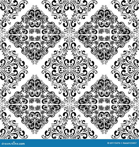 Seamless Intricate Pattern Design Template Stock Vector Image 69115476