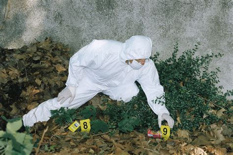 Forensics Officer At A Crime Scene Stock Image H2000425 Science