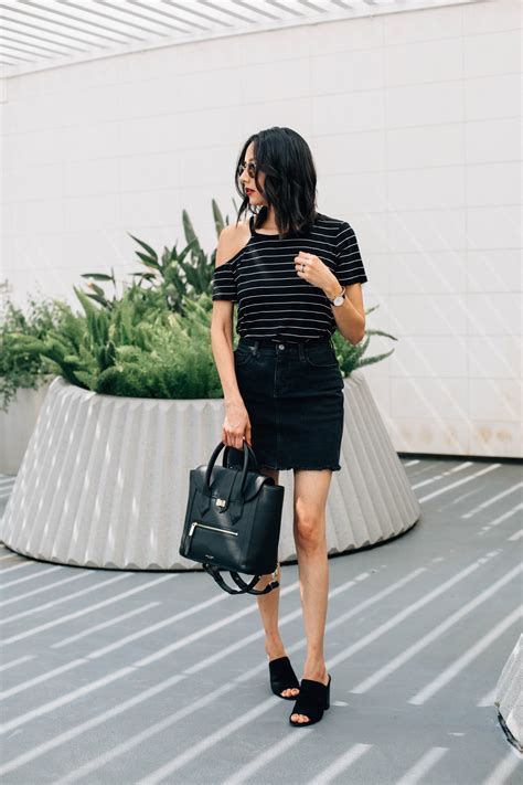 Black Denim Skirt Three Reasons Why You Need One Daily Craving