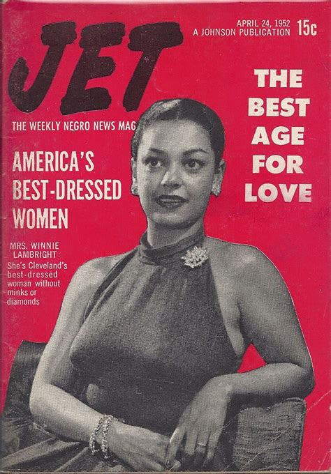 Apr 24 1952 Jet Magazine Vol1 26 Mrs Winnie Lambright Jet Magazine Covers Jet Magazine