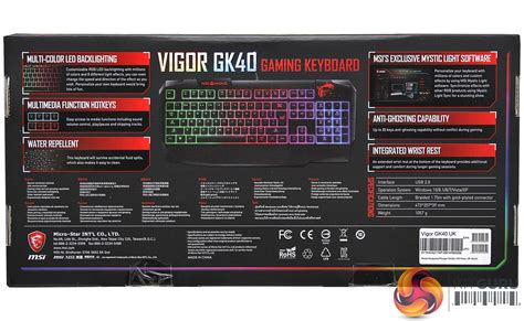 Msi Vigor Gk40 Rgb Gaming Keyboard Review Kitguru
