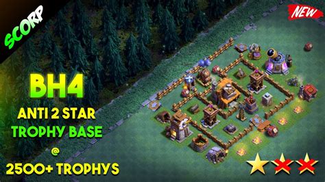 Clash Of Clans Bh4 Base Builder Hall 4 Base Anti 2 Star Replays