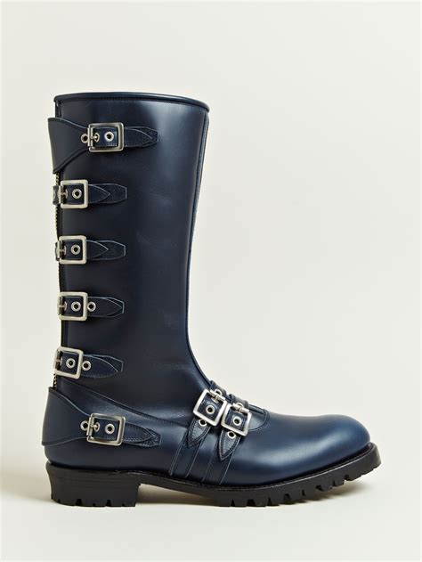 Blackmeans Mens Multiple Buckle Boots In Blue For Men Lyst