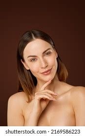 Sensual Naked Woman Perfect Skin Looking Stock Photo