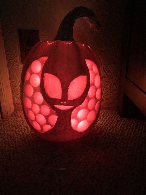 My Alien Pumpkin Carving Was A Hit Halloween 2017 Ny Babayyy Pumpkin