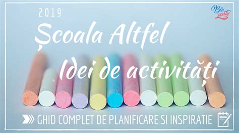 Activitati Scoala Altfel Clasa Pregatitoare