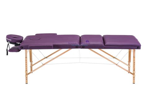 massage imperial® deluxe lightweight purple 3 section portable massage table couch bed reiki