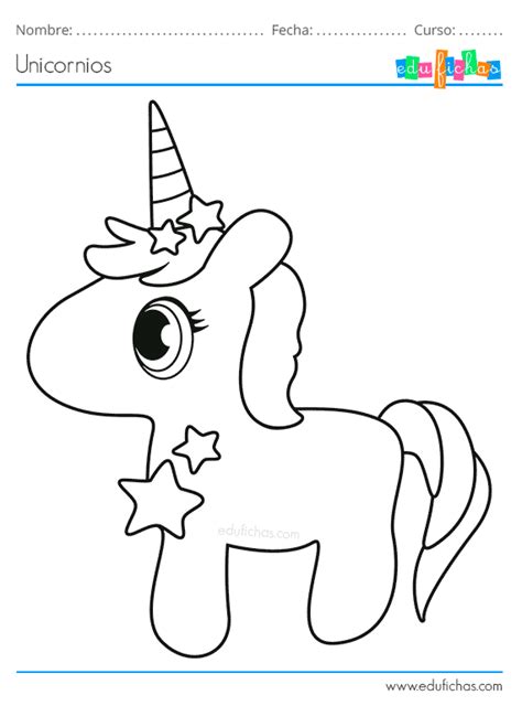 Dibujos para Colorear de Unicornios. Descargar libro para colorear.