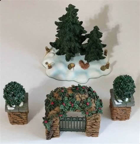 Department 56 Christmas Village 4 Piece Accessories Model Etsy