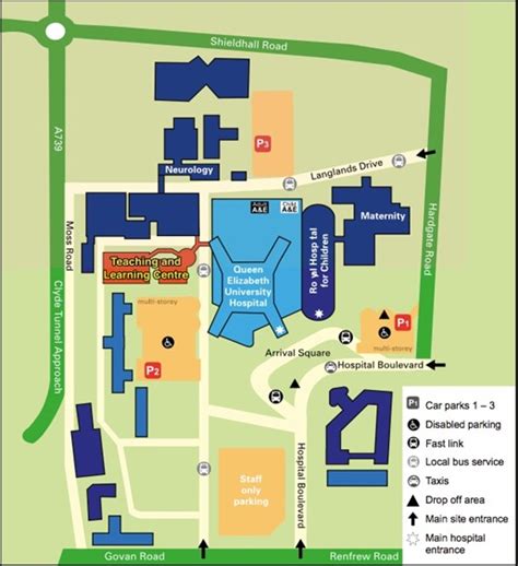 Queen elizabeth ii hospital helipad heliport (cgp2) located in grande prairie, alberta, canada. NHSGGC : Travel Information for Queen Elizabeth University ...