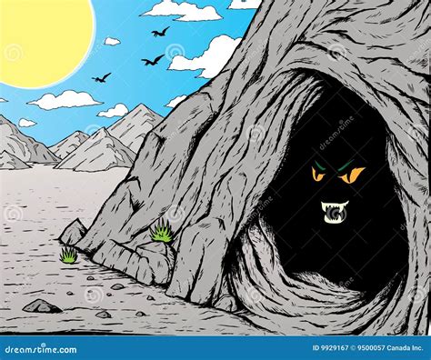 Scary Cave Stock Illustration Illustration Of Home Mountains 9929167