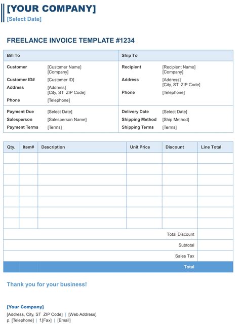 Each template includes blank fields for branding, itemized descriptions, prices and more. Freelance Invoice Template Excel | invoice example