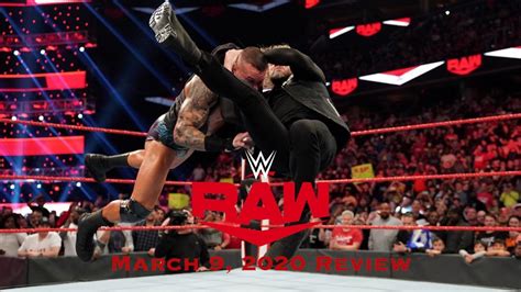 Wwe Raw Live Review 392020 Youtube