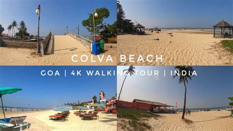 colva beach goa 4k walking tour india youtube