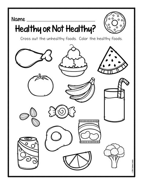 Healthy Or Not Worksheets001 Healthy Habits For Kids Kindergarten
