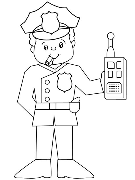 Police Officer Jobs Free Printable Coloring Pages