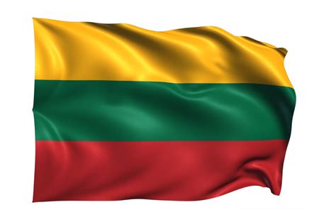 Lithuania Waving Flag Realistic Transparent Background 15309583 Png