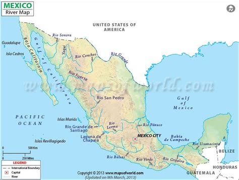 Rivers In Mexico Map Lagos De Mexico Mapa De Mexico México
